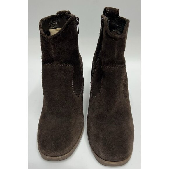 Steve Madden Women Brown Suede Leather Ankle Boot Bootie Size 6 Side Zip Riddock - Picture 3 of 8
